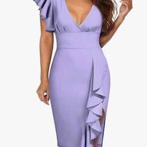 lavender cocktail dress